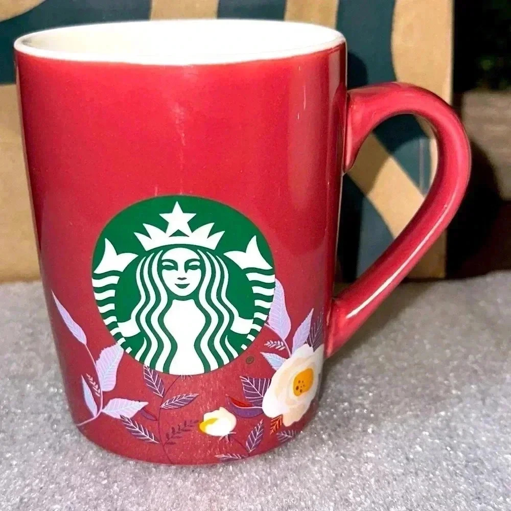 2020 Starbucks Coffee Co Logo Coffee/Tea Cup Mug Floral Pattern 10oz